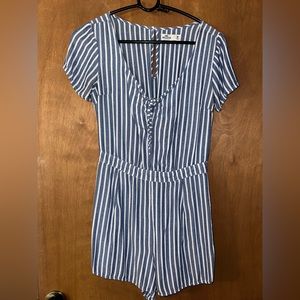 Hollister Striped Romper